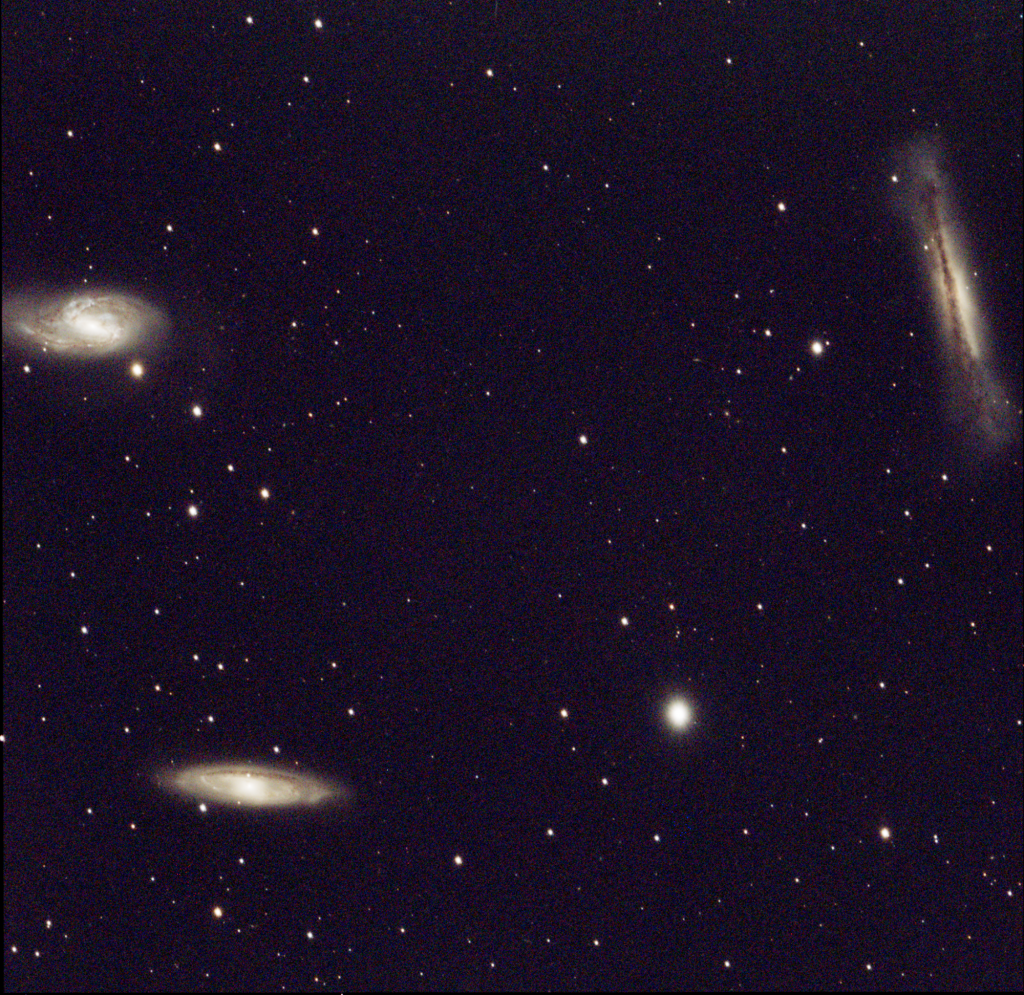 Leo Triplet (M65, M66, and NGC 3628 Galaxies)